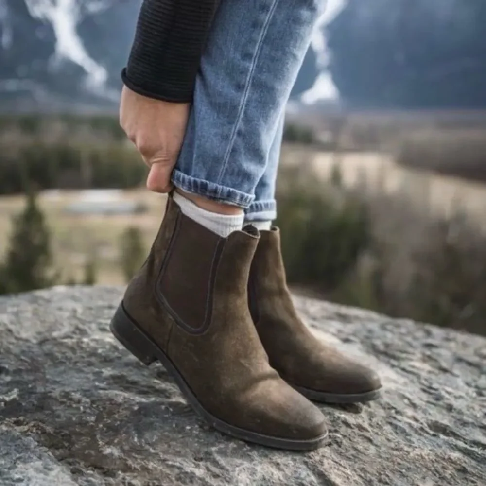 Thursday Boot Company Duchess Brown Suede Chelsea Ankle Boots Women’s Size 7